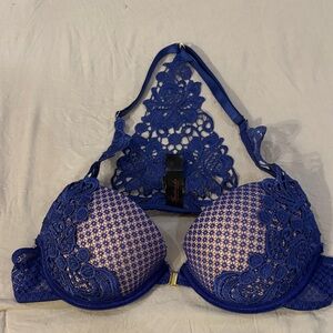 Frederick's of Hollywood Royal Blue Lace Bra